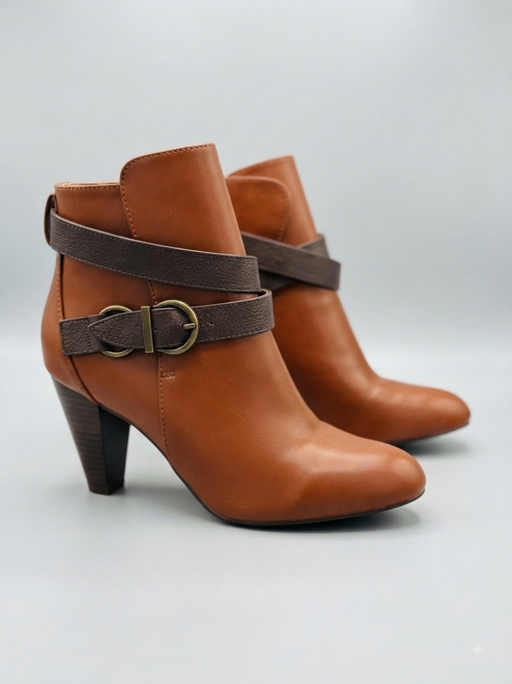Jessica Simpson Brown Leather Ankle Boots size 8